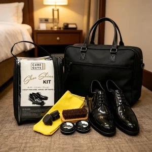 Professional Shoe Shine Kit Leather Shoe Care Maintenance and Polishing Kit with All Necessary Accessories for Footwear
