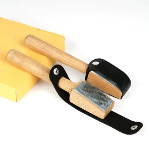 QUYING A0230 Unisex Latin Dance Shoe Brush with Durable Wooden Handle and Metal Wire Weave