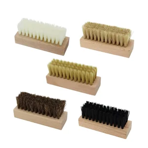 Quick Buff Full Clean Soft Medium Hard Pig Hair Horse Hair Nylon PP Bristles Shoe Sneaker Cleaner Brush Kit Clean Polish