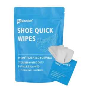 Quick Shoe Cleaner Wipes for Leather Canvas Sneakers Eco Friendly Alcohol Free Formula Lemon Fragrance Removes Dirt Stains Grime