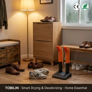 Quiet Thermal Convection Boot Shoe Dryer Fast Gentle Drying Deodorizer for Wet Footwear Gloves Home Ski Work Boots