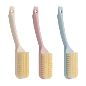 RTS Household Daily Chemicals Multifunctional Long handle Shoe Brush Plastic Solid Color Shoe Cleaning Soft bristled Cleaning