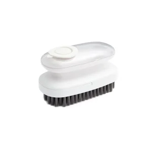 Refillable Cleaning Brush with Soft Bristles Press Liquid Soap Dispenser for Kitchen Laundry Cleaning Shoe Brush Hair Usage