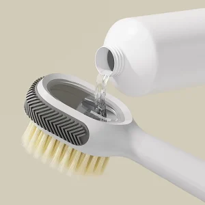 Refillable Plastic Shoe Brush with Liquid Shoe Cleaner Portable Multi Function Shoe Cleaning Station for Footwear Care