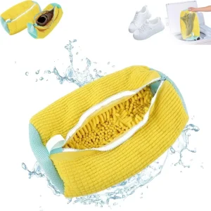 Reusable 360 Wrap Polyester Shoe Washing Machine Dryer Bag Large Capacity Zipper Washable for Sneakers Boots Delicate Footwear