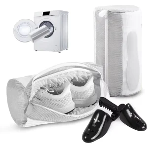 Reusable Cotton Shoes Cleaning Bag with Zipper for Home Use in Washing and Dryer Machines