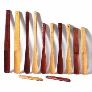 Reusable Lightweight Wooden Shoe Horn with Long Handle Comfortable Household Sundries for Men and Women Shoe Lifter