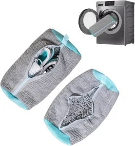 Reusable Washing Machine Grey Laundry Shoe Bag for Washer and Dryer Wash Bag Shoe Cleaning Bag