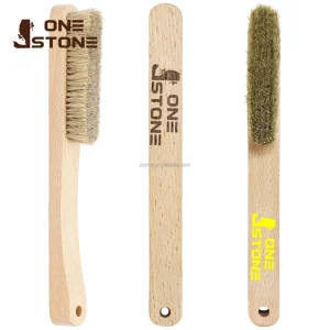 Rock Climbing Indoor and Outdoor Boulder Brush with Rock Climbing Shoes Beech Wood & Boars Bristle One Stone