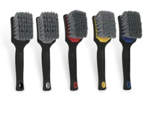 Rubber Non Slip Handle Tire Wheel Brush Stiff Synthetic Bristles For Auto Detailing Car Cleaning Custom Logo