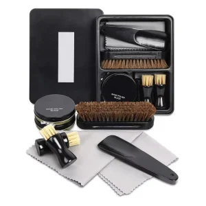 S king Travel Real Leather Shoe Shine Care Set Solid Maintenance Clean Brush with Oil Efficient Shoe Care Tool Kit