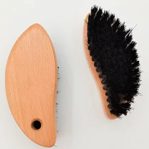 SOLEHOME BAMBOO 13cm Beech Wooden Shoe Cleaning Brush Portable Handheld Design for Effective Dust Removal