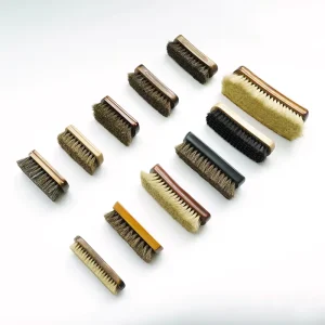 SOLEHOME BAMBOO Eco Friendly Foam Luxury Large Size Horse Hair Pig Hair Shoe Shine Brush Set High Quality Nylon Handmade Long