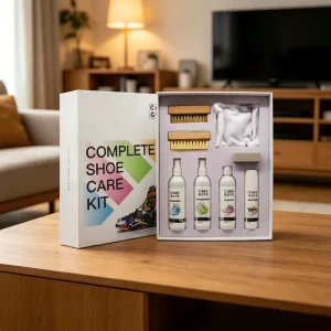 Shoe Care Kit 1 Piece Leather Conditioner Waterproof Whitener Wet Cleaner Freshener Quick Easy Clean 1450g Box