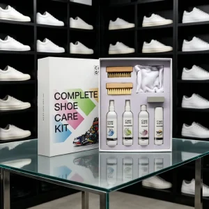 Shoe Care Kit Leather Conditioner Wet Cleaner Freshener Waterproof Whitener Brush and Microfibre Cloth 1450g