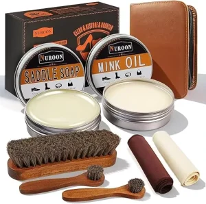 Shoe Care Kit Shoe Polish Brush Neutral Mink Oil for Shoes Care for Leather Boots Shoe Cleaning Kit As Gift