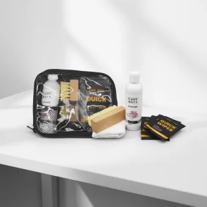 Shoe Care Kit with Waterproof Spray and Bottle Wet Cleaning Wipes Brush and Cloth (325g)