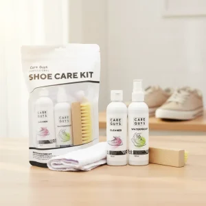 Shoe Care Waterproof Leather Clean Kit with Microfiber Cloth Brush and Leather Conditioner for Wet Use