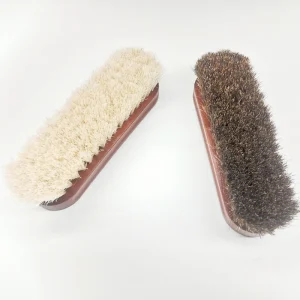Shoe Cleaner 100% Natural Wooden Horsehair Shine Shoe Brush
