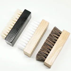 Shoe Cleaner 100% Natural Wooden Horsehair Shine Shoe Brush Shoe Cleaning Brush