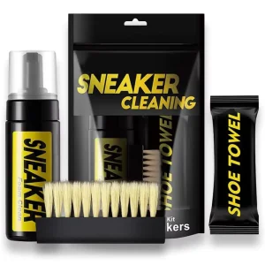 Shoe Cleaner Kit 3 Piece Set Deep Cleaning Solution & Durables Brush Sneaker Care Ideal for Footwear