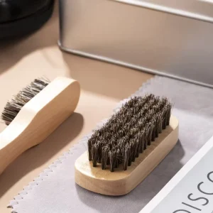Shoe Cleaner Kits 12-Piece Set Eco-Friendly Wooden Shoe Brush Box Kit Polishing Cleaner Shoehorn Leather Care Cleaning Tool