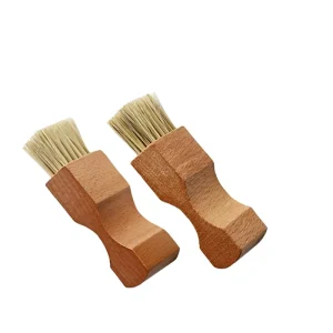 Shoe Cleaning Brush Beech Wood Handle Horse Hair Durable Bristle for Boots and Leather Shoe Care