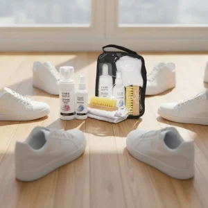 Shoe Cleaning Kit Wet Foam Cleaner Freshener Brush and Microfiber Cloth for Sneakers and White Shoes