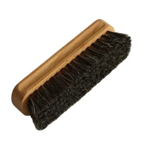 Shoe Cleaning Leather Brush with Soft Horse Hair Bristles and Wooden Handle for Car and Household Use
