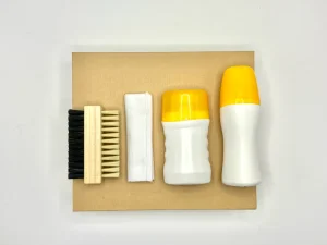 Shoe Cleaning Set With Brush and White Polish