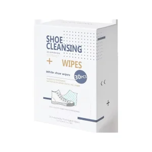 Shoe Cleaning Wet Wipes Adults Portable Single Sheet 30 Count Box No Water Needed Stain Removing Sneakers