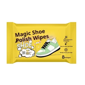Shoe Cleaning Wipes No Rinse Powerful Stain Removal Sneaker Wipes Portable Disposable White Shoe Wipes Non Woven Material 8 Pack