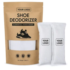 Shoe Deodorizer Air Freshener with Activated Carbon 1-Pack (2 Count) Odor Eliminator Shoe Shape Support Moisture Absorption
