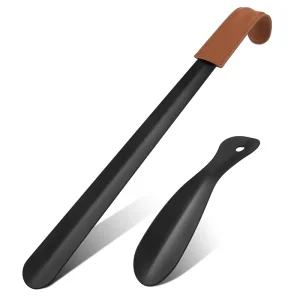 Shoe Horn Long Handle Metal Ergonomic Grip Seniors Men Women Smooth Edge Boot Horn Durable Shoe Spoon Helper