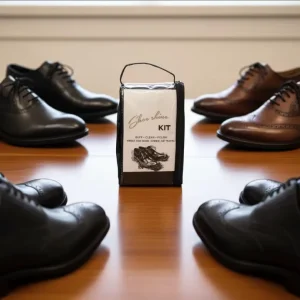 Shoe Shine Kit Shoe Polish Kit for Complete Leather Boot Care Compact & Travel Friendly