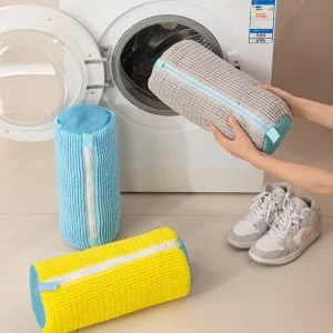 Shoe Washing Bag Thickening Zipper Chenille Sustainable Square Sneaker Cleaner Laundry Cleaning Reusable