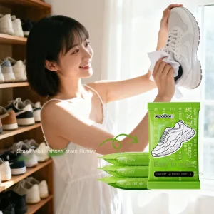 Shoe Wet Wipe No Wash Decontamination Easy Clean White Paper 6 Pieces Cleaning Wipes