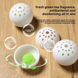 Shoe and Sock Deodorizing Balls Pack of Six Anti Odor Freshener with Lingering Fragrance