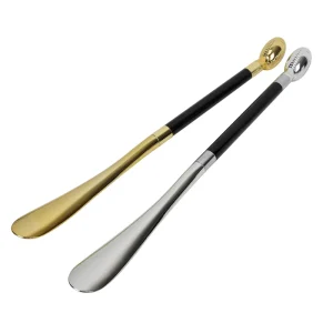 Shoehorn Long Handle Metal Luxury Rugby Head Lifter High Fasion Shoe Horn