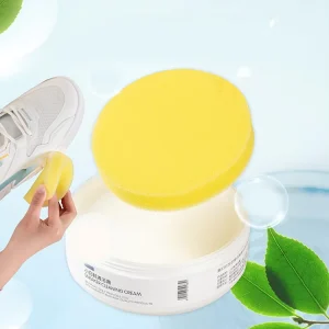 Shoes Sneaker Cleaner Cleaning Stain Removal Cream Shoe Cleaner White Shoe Cleaning Cream with Sponge Eraser