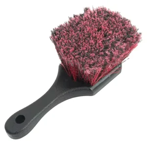 Short Handle Hard Bristle Car Wheel Tire Brush Strong Decontamination Auto Detailing Cleaning Brush Custom Logo