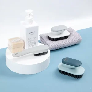 Short Handle Household Cleaning Brush Silicone Clothes and Shoe Brush with Household Department
