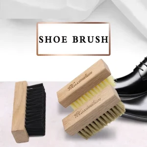 Small Multifunctional Eco Friendly Wood Shoe Cleaning Brush with Natural Bristle PP Hair Super Cleaning Ability Wood Handle