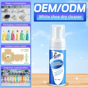 Small White Shoe Whitener Liquid Eco Friendly Mild Formula Removes Stains Shoe Cleaner for White Shoes