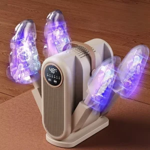 Smart Shoe Dryer Portable and Foldable Home and Hotel Shoe Dryer Can Dry Quickly and Set Timer 180W Smart 4 Arms Shoe Dryer