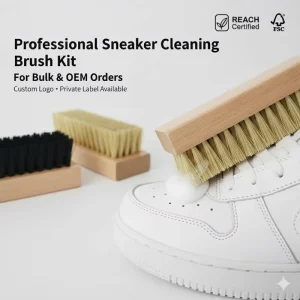 Sneaker Cleaning Brush OEM Private Label Horsehair PP Bristles for Brands
