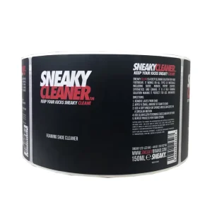 Sneaker Cleaning Waterproof White Vinyl Shoe Cleaner Spray Sticker Label