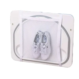 Sneaker Dryer Bag 15.7×15.7 Inch Dry Net Bag with Zipper and Strap for Shoes White Large Mesh Bags
