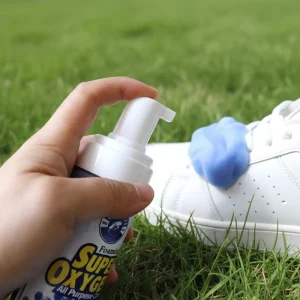 Sneaker Foam Cleaner Oxygen Shoes Foaming Cleaning Blue Color Shoe Care Kit Shoe Polish Safe for White Shoes Leather Boots