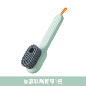 Soft Bristled Plastic Liquid Shoe and Clothing Cleaning Brush Set for Household Use